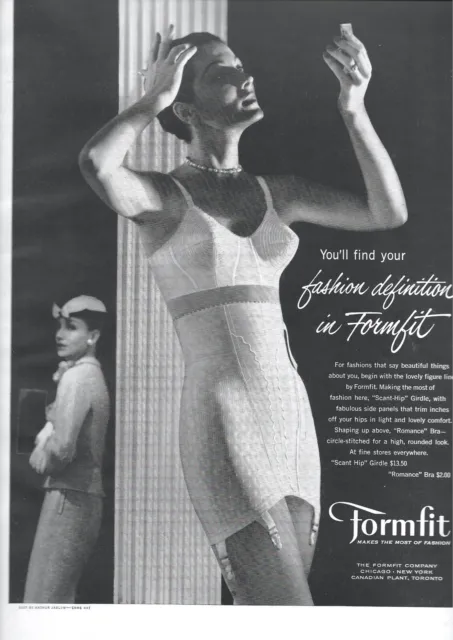 1957 vintage Lingerie AD FORMFIT LIFE BRAS 3 Styles shown brassieres 031915