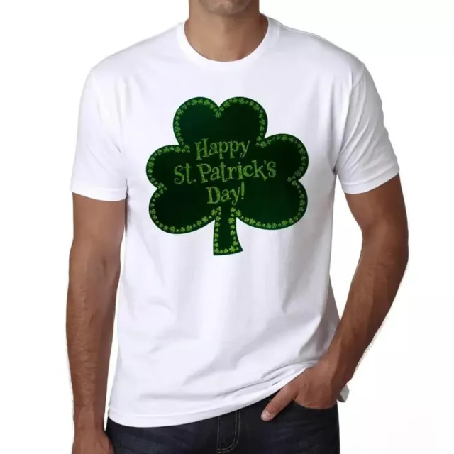 ULTRABASIC Homme Tee-Shirt Bonne Fête De La Saint-Patrick À Shamrok Happy Saint