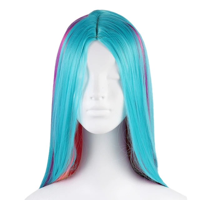 High Temperature Silk Wig Multi-Color Rainbow Straight Ombre Miss Long Harajuku