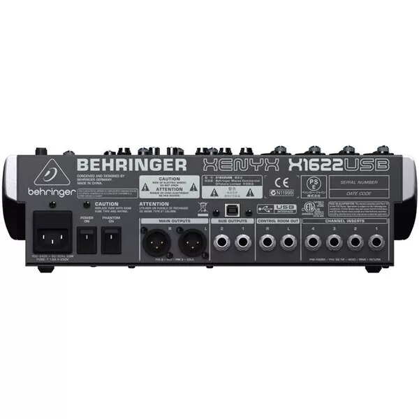 Behringer Xenyx X1622USB 16-Input Mixer w/ FX & USB 3