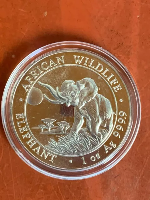 2016 Somalian African Elephant 1oz Silver Bullion Coin 100 Schillings