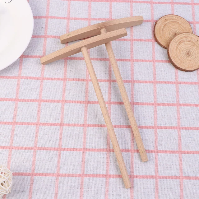2 PCS Wooden Crepe Tools Wood Pancake Tools Dough Scrapper Making Tools 11