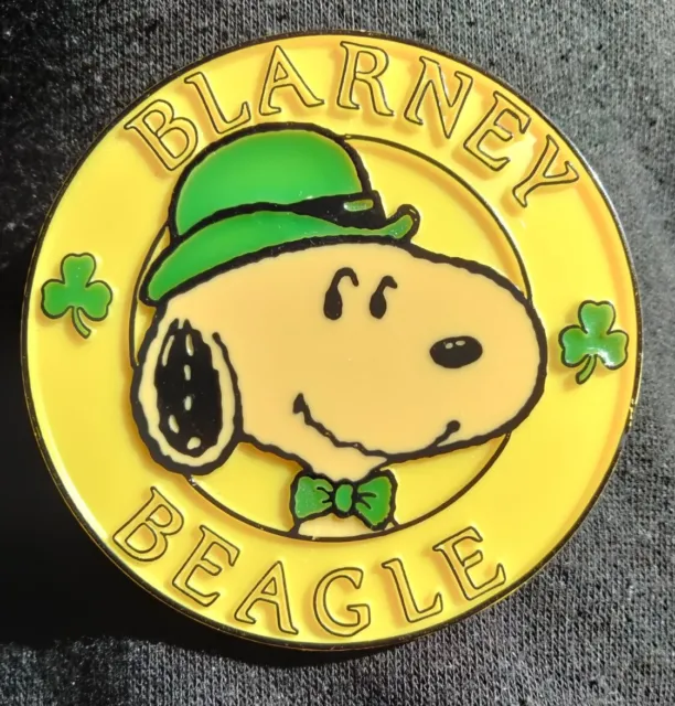 Vintage Pin back Button Snoopy Blarney Beagle Applause Inc. 2.25 Inch FREE SHIP