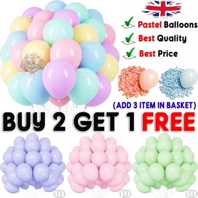 5" 10" 12" inch small pastel latex balloons WHOLESALE party birthday 100 wedding