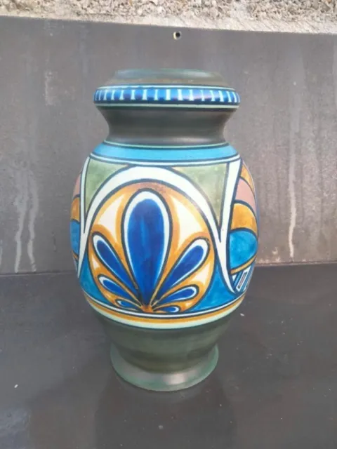 Art Deco 1920's Gouda Pottery  vase decor Damascus Ca 1920-1930