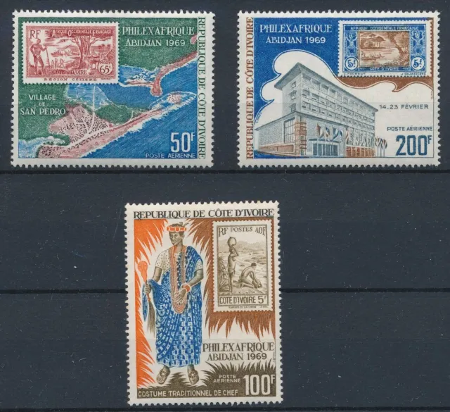 [BIN14913] Ivory Coast 1969 Airmail good set of stamps very fine MNH
