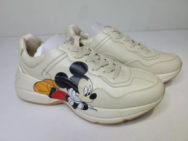MICKEY MOUSE DISNEY x Gucci Rhyton Sneaker In Ivory Leather Apollo Size ...