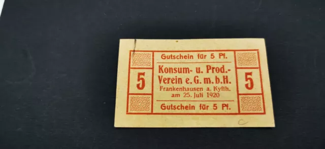 Frankenhausen Konsum- und Produktiv-Verein Privatnotgeld (457)