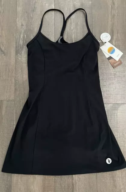 Vuori One Shot Tennis Dress Black Size Large $98 NWT