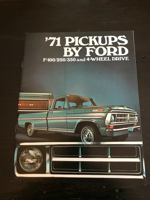 Vintage Original 1971 Ford Pickups Dealer Brochure