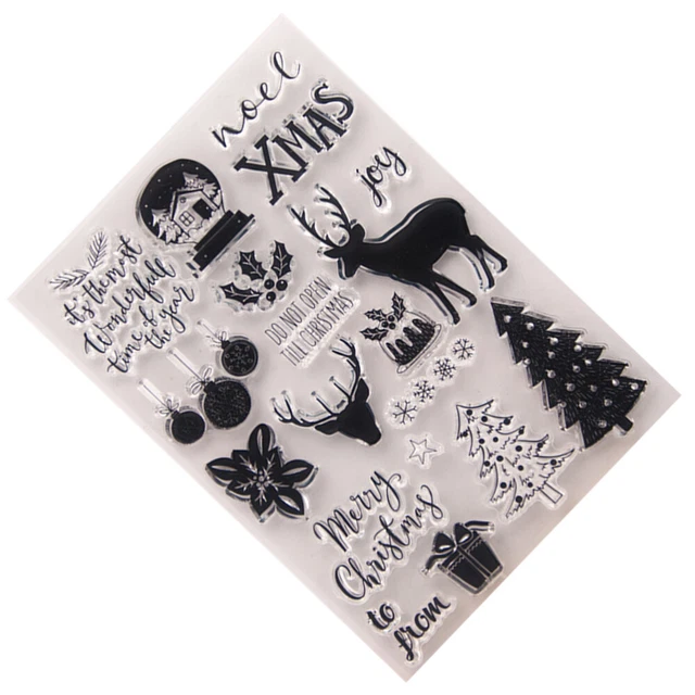 Clear Stamp DIY Letter Scrapbook Stamps Rubber Christmas Card Making Craft Seal