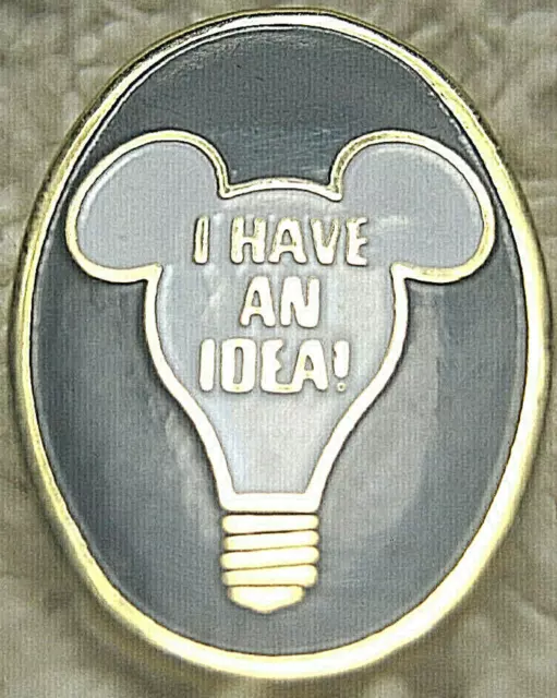 1986 Disney - Mickey Mouse Lightbulb - I Have An Idea - Cast Member Lapel Pin