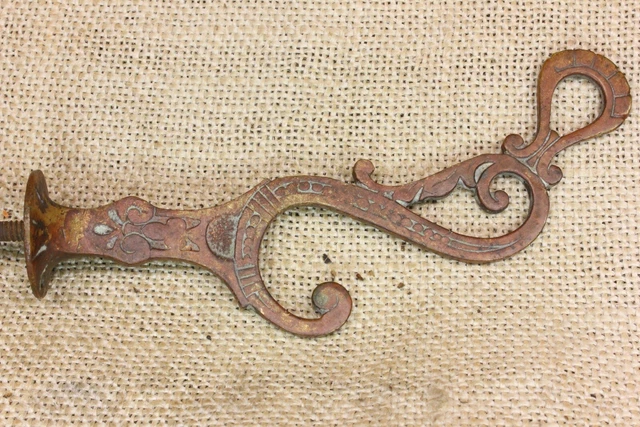 Old Coat Hook Hall Mirror Tarnished Brass vintage 1800’s Mansion Library