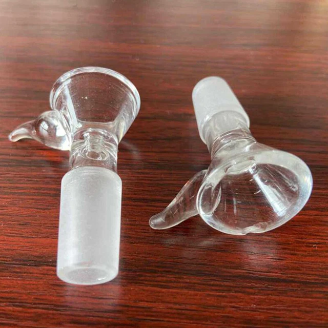 12-Pack Glass Funnels With Handle – 14mm Clear Lab & Kitchen Funnel For Bottles, Oils, Powders & DIY Projects