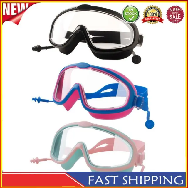 Kids Swimming Goggles with Earbuds Waterproof Anti Fog Eyewear Swimming Glasses