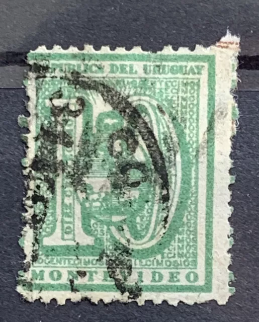 Uruguay 1866 Montevideo 10c Used 2FM453