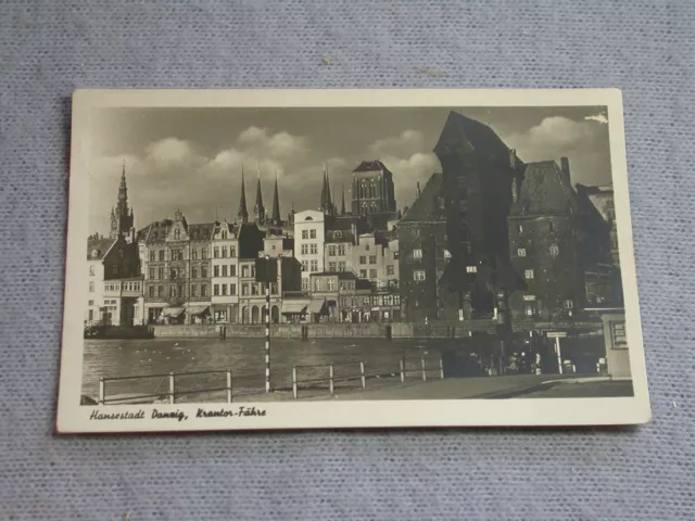 Ak Danzig/Gdansk Krantor Mit Uferpromenade U Fähranleger Ca 1930