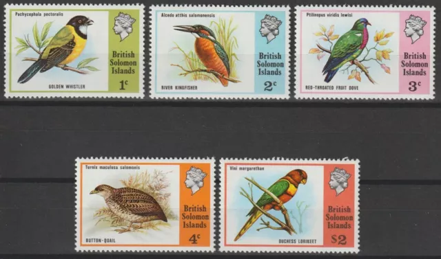 British Solomon Islands 1975 Sg 267/71 Mnh