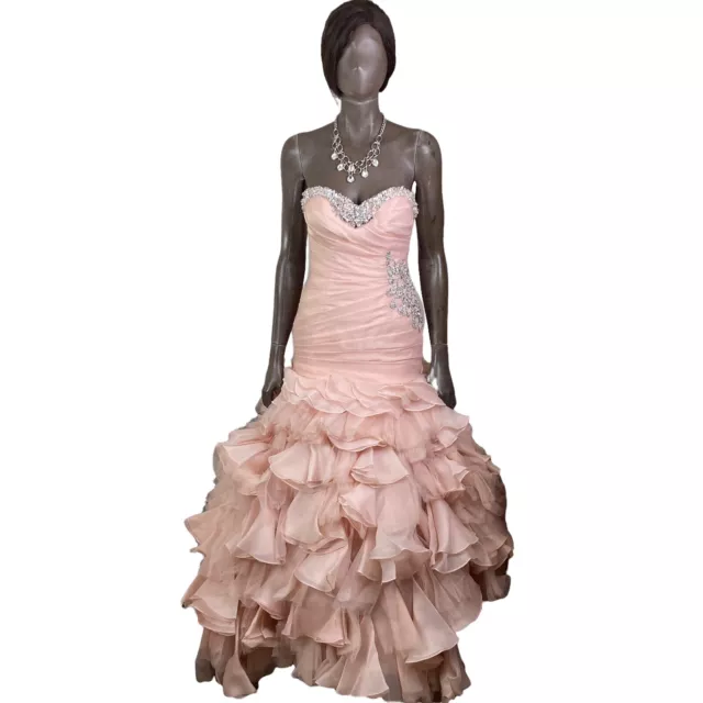 Maggie Sottero Divinia Blush Wedding Dress Swarovski Crystals Custom Design 2
