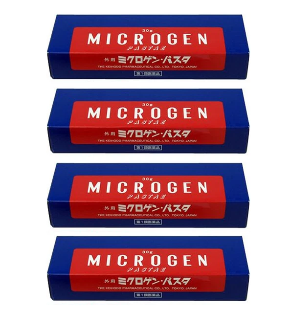 JUEGO DE CREMA DE CRECIMIENTO DE VELLO CORPORAL MICROGEN PASTAE 30 g × 4 para cejas barba cabello pecho