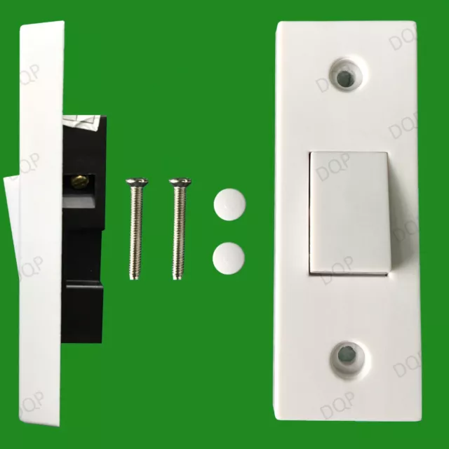 1 Gang 1 Way 10A White Architrave Light Rocker Wall Switch, BS60669-1 Compliant