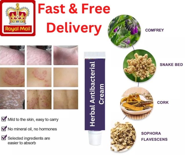 CREAM ANTIBACTERIAL SKIN Psoriasis ointment Antiitch Natural Herbal