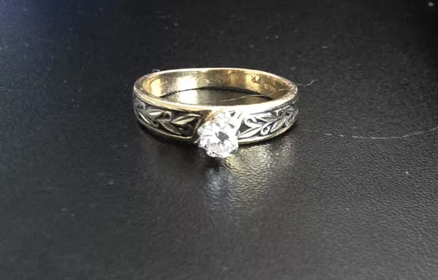 WEDDING RINGS FOR women gold 14k size 5 with 1/5 diamond $225.00 - PicClick