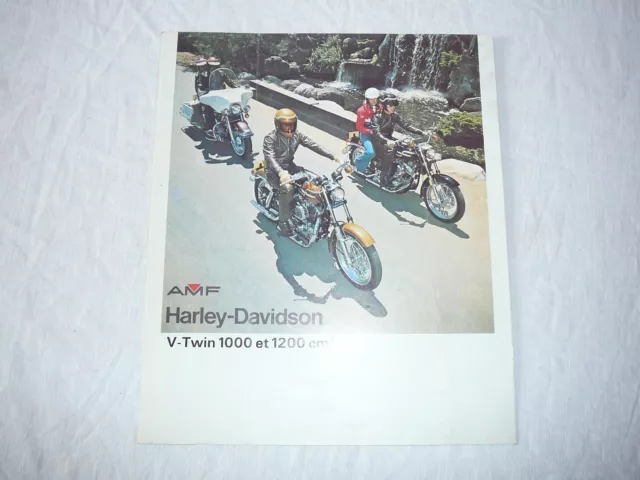 pub - dépliant Harley-Davidson 1000 et 1200 -  FX - FXE - FLH