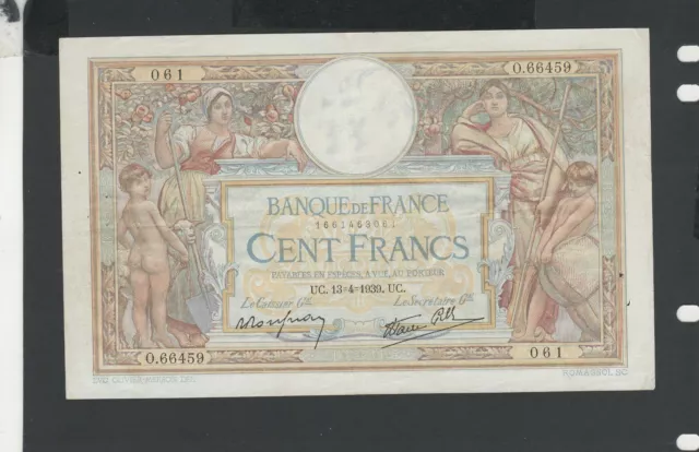 " Baisse de prix " Billet 100 Francs MERSON Modifié 13/04/39 SUP Fay 25-46