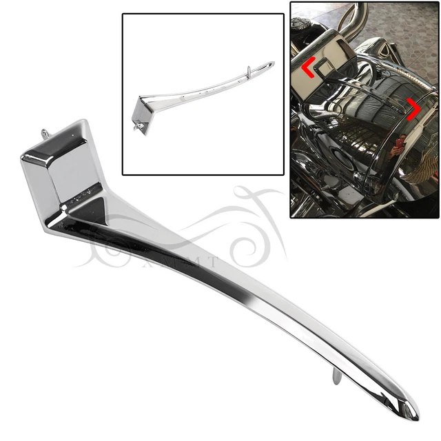 CHROME NACELLE SPEAR Top Headlight Cover Trim For Harley Road King