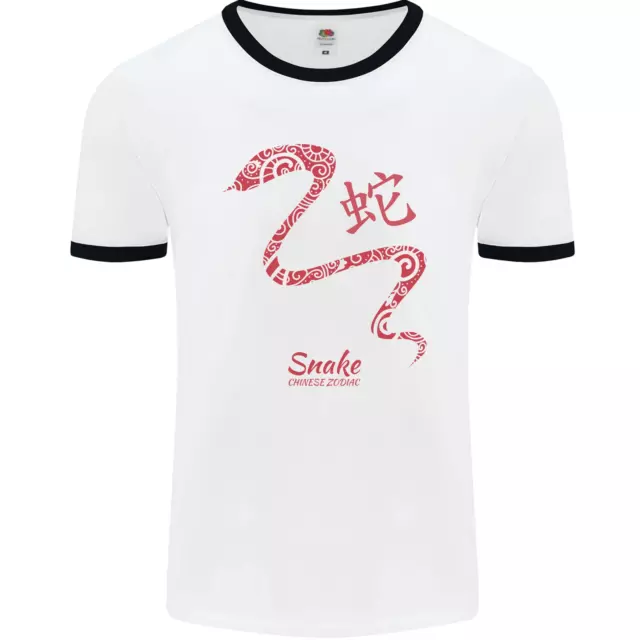 Chino Zodiaco Shengxiao Año De The Snake Hombre Ringer Camiseta