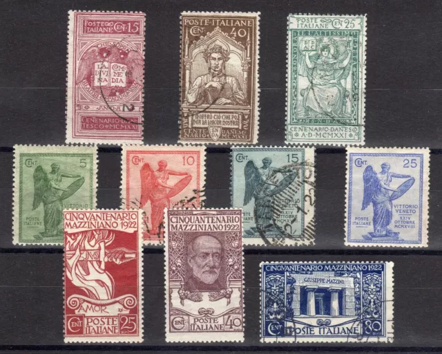 ITALIE: SERIE DE 10 TIMBRES NEUF*/o N°110/123 Cote: 116,00 €