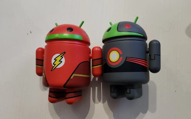 Android Mini Collectible JUSTICE LEAGUE 3" Lot Google Noogler Flash Cyborg