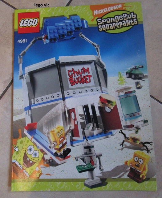 LEGO 4981 SPONGEBOB SquarePants SpongeBob Notice Instruction The Chum