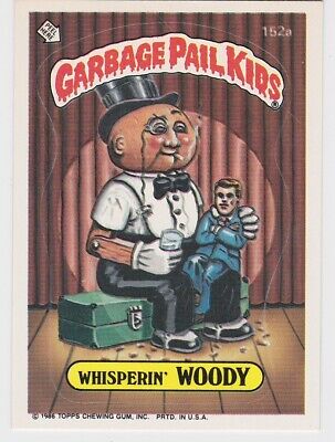 1986 Garbage Pail Kids Series 4 Single Sticker Card # 152A Whisperin' Woody