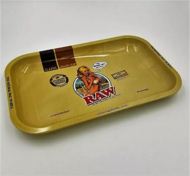 11" X 7" RAW Product mix "Small" NEW Style METAL Rolling Tray