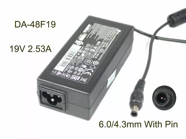 LG GENUINE 19V 2.53A AC-DC Adapter  DA-48F19 TV MONITOR POWER SUPPLY LEAD #1C