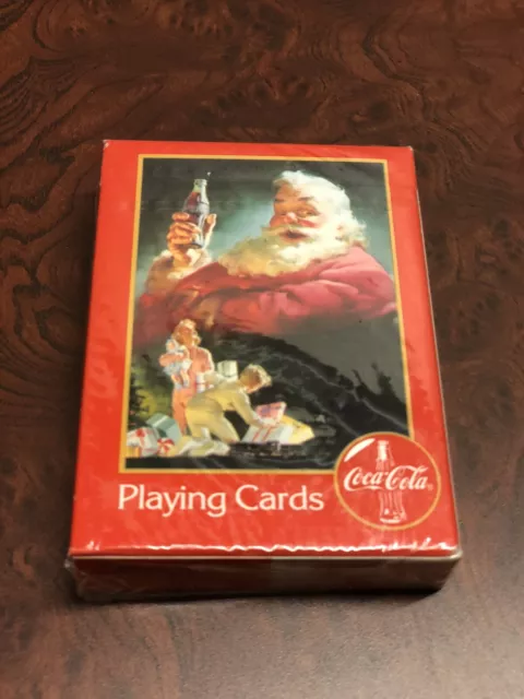 NIP VTG Coca-Cola Playing Cards Santa Christmas 1952 Artwork Sealed Coke