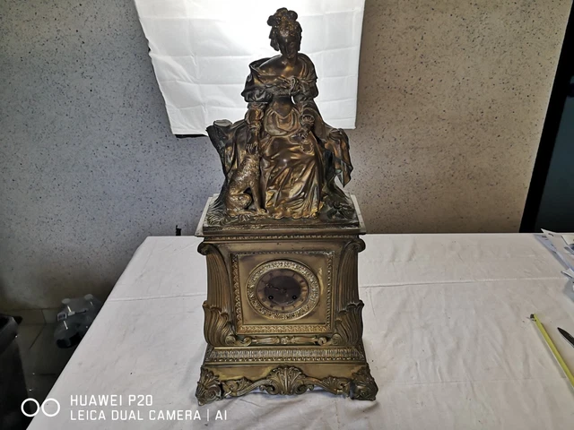 ANCIENNE GRANDE PENDULE en bronze EUR 450,00 - PicClick FR