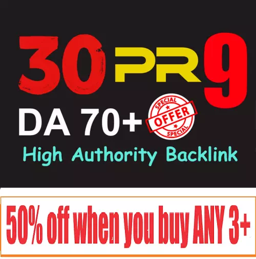 30 DA80+ Whitehat Backlinks Done Manually (SEO for HIGH Google Rankings)