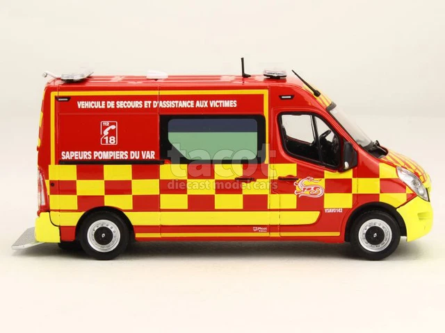 ALERTE ALERTE0034 Masstab: 1/43 | RENAULT MASTER VAN VSAV 28 AMBULANCE SAPEURS POMPIERS D'EURE