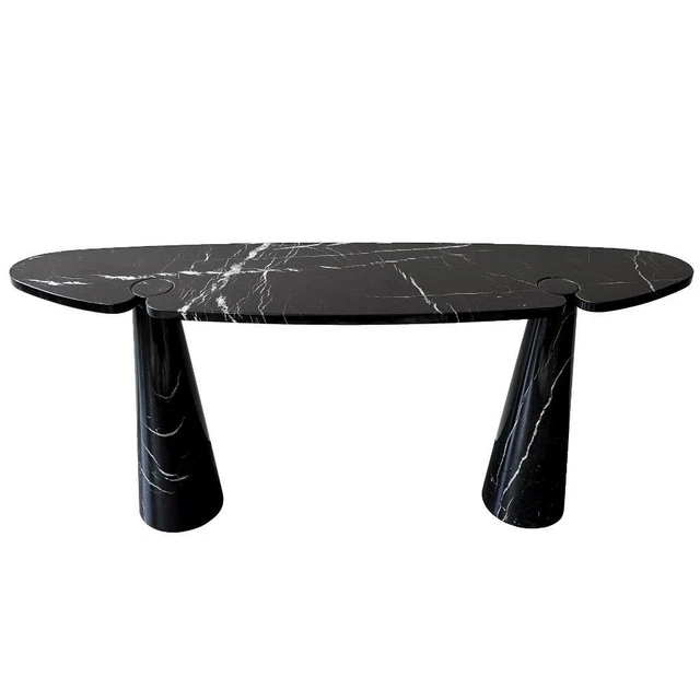 Angelo Mangiarotti Black Marble Eros Console Table for Skipper Italian Modern Angelo Mangiarotti Black Marble Eros Console Table for Skipper Italian Modern