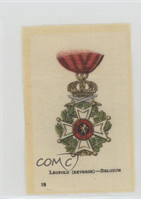 1915 ITC Military Medals Silks Tobacco Leopold (Reverse) #18 0n8