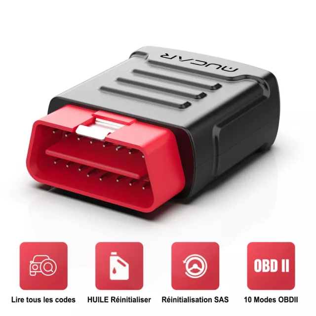 MUCAR BT200 AUTO OBD2 Scanner Bluetooth Car Diagnostic Tool All System SAS  Oil EUR 50,41 - PicClick FR
