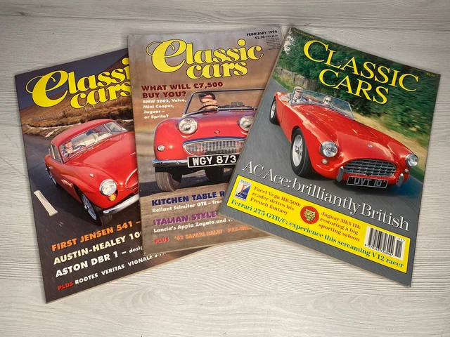 CLASSIC CARS MAGAZINE 1994 Vintage car mags Motor Sport Memorabilia £8. ...