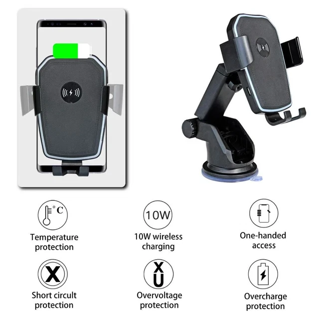 10W Wireless Charger Auto Handyhalterung mit Ladefunktion,Kfz Handy Halterung 7