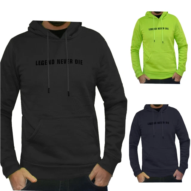 Felpa da uomo con cappuccio invernale maglia marsupio con interno felpato Logo