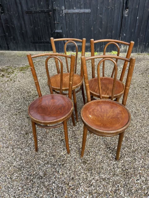 French Bentwood Chairs - 4No - vintage bistro