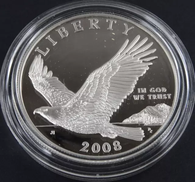 2008-P Bald Eagle Proof Silver Dollar US Mint Commemorative $1 Capsule Only