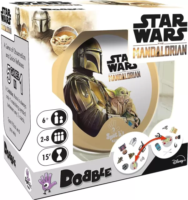 Asmodee | Dobble Star Wars Mandalorian | Card Game| Ages 6+ | 2-8 Players - New